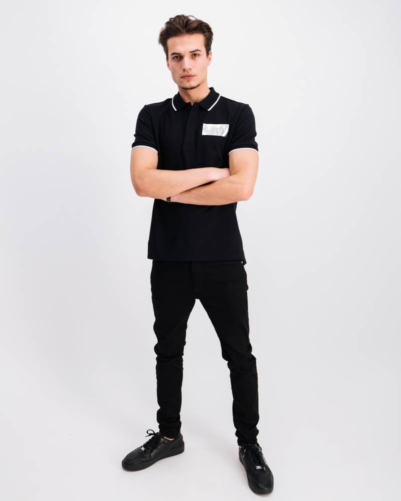 Silver Club Polo Shirt Black Silver Club Polo Shirt Black