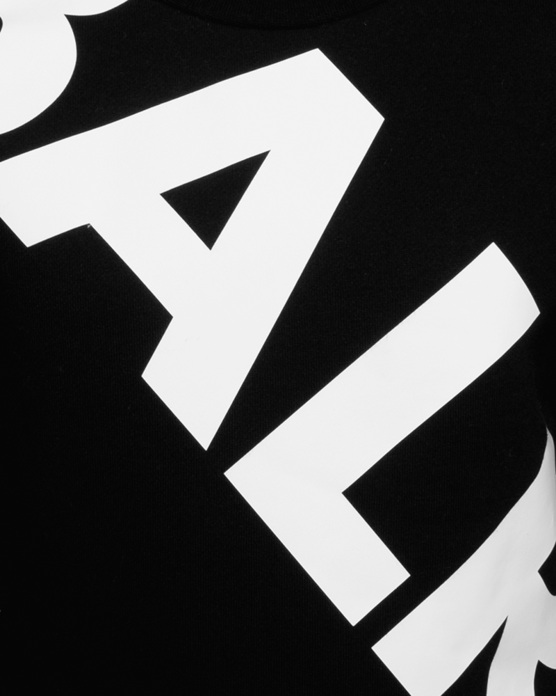 Tilted Logo Crew Neck Sweater Kids Black Tilted Logo Crew Neck Sweater Kids Black