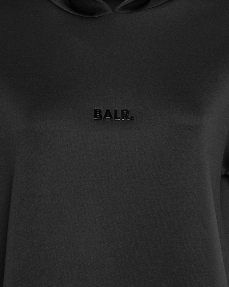 BALR. Black Metal Plate Hoodie Women Black BALR. Black Metal Plate Hoodie Women Black
