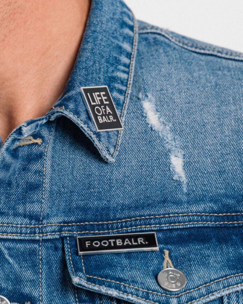 BALR. Pins On Denim Jacket BALR. Pins On Denim Jacket