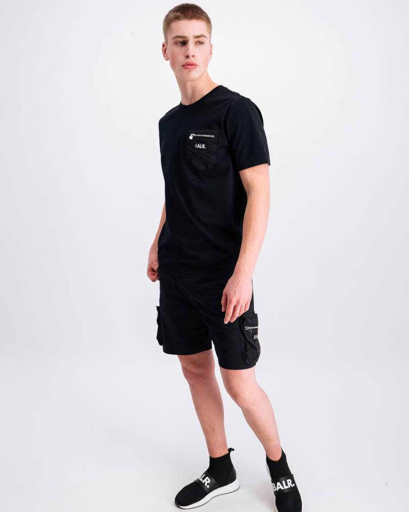 black t shirt cargo pants