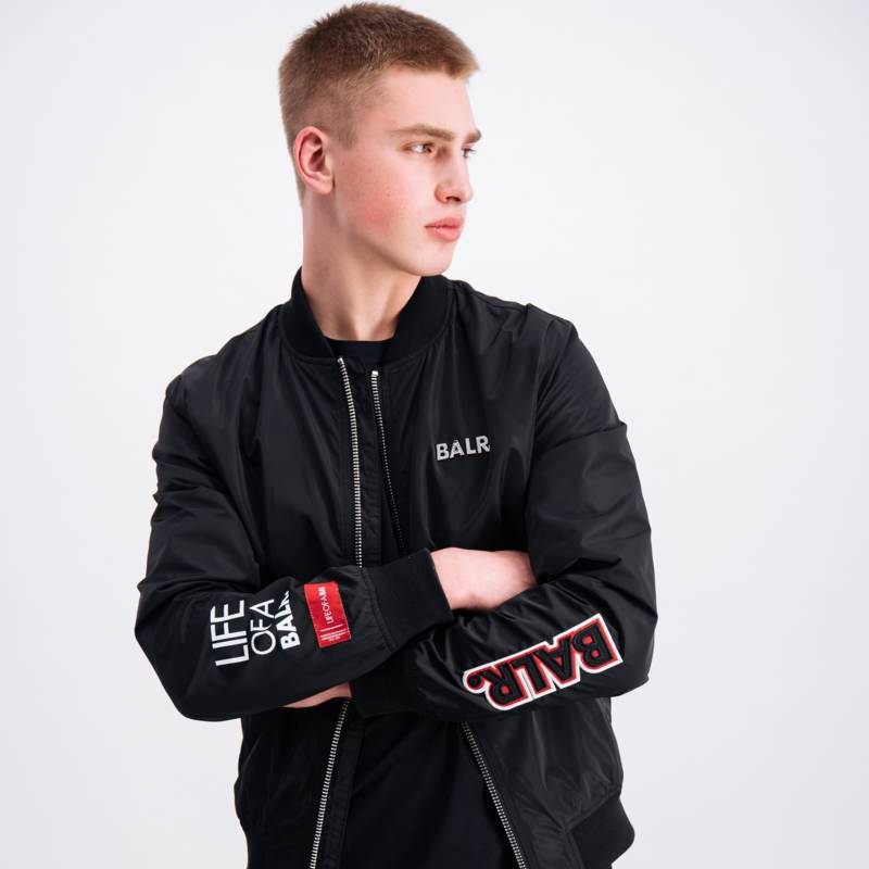 BALR. embroidered bomber jacket Zwart BALR. embroidered bomber jacket Zwart
