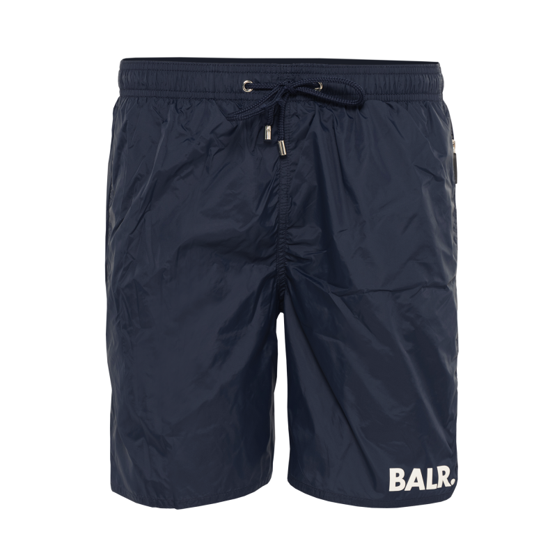 BALR. Mid-Length Swim Shorts Navy Front BALR. Mid-Length Swim Shorts Navy Front