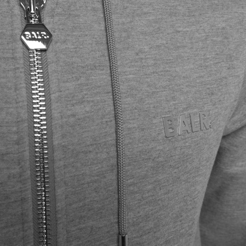 BALR. Q-series Zipped Hoodie Grey Detail BALR. Q-series Zipped Hoodie Grey Detail