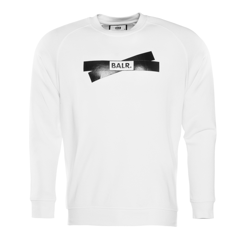 Tape Logo Crewneck Sweater White Front Tape Logo Crewneck Sweater White Front