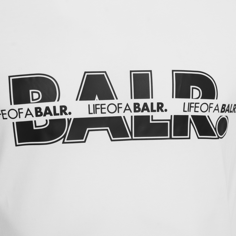 censored loab logo t-shirt blanc | le site officiel balr. découvrez