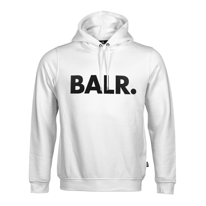 BALR. Brand Hoodie White Front BALR. Brand Hoodie White Front