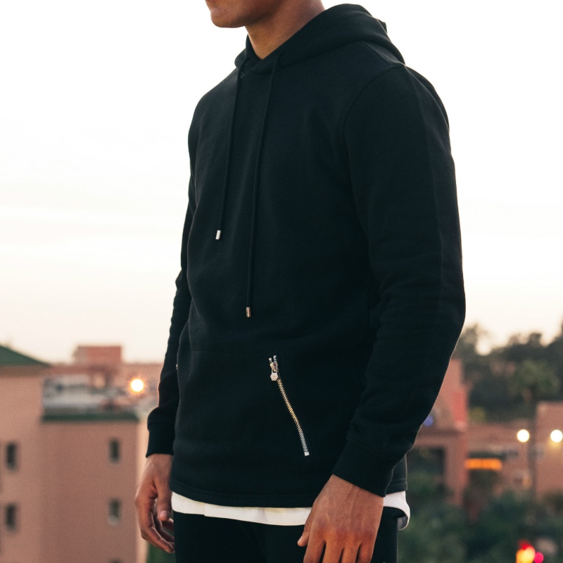 Black Zipped Hoodie Lifestyle Black Zipped Hoodie Lifestyle