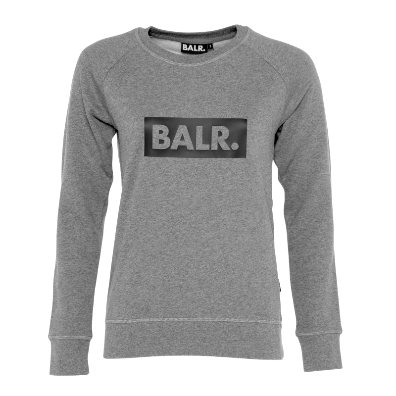 Voorkant Women Club Crew Neck Sweater Grijs Voorkant Women Club Crew Neck Sweater Grijs