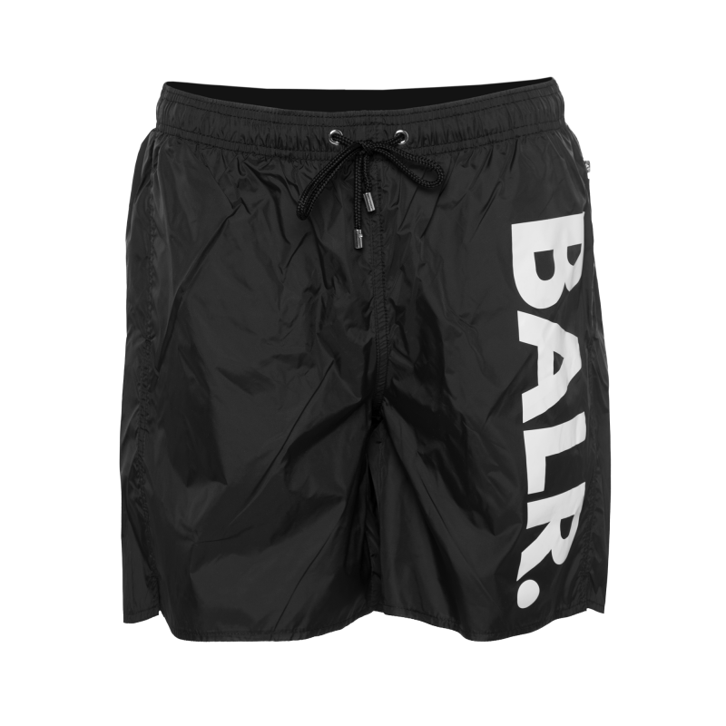 Big Brand Swim Shorts Black Front Big Brand Swim Shorts Black Front