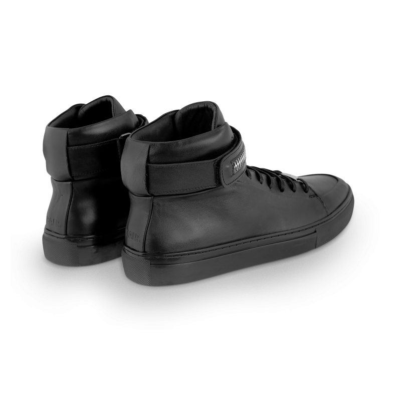 Black Leather Sneaker Back Black Leather Sneaker Back