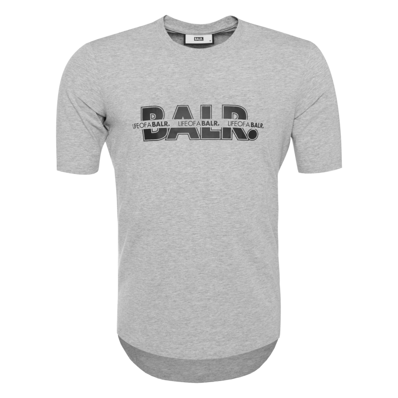 Balr Censored Loab Logo T Shirt Grey balr kopen in de aanbieding