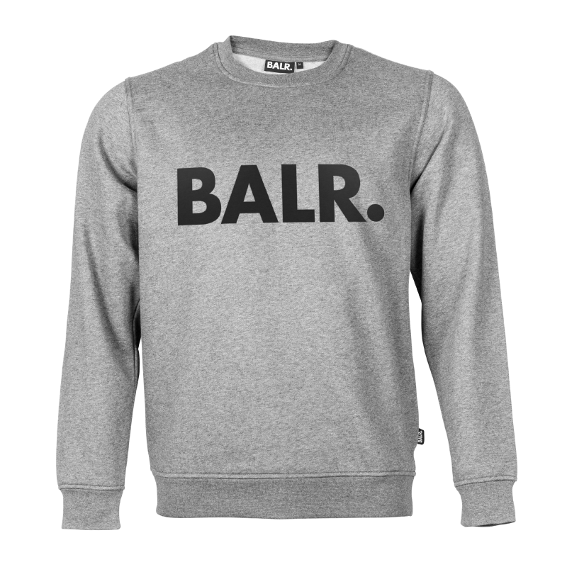 Brand Crew Neck Grijs Zwarte tekst Brand Crew Neck Grijs Zwarte tekst