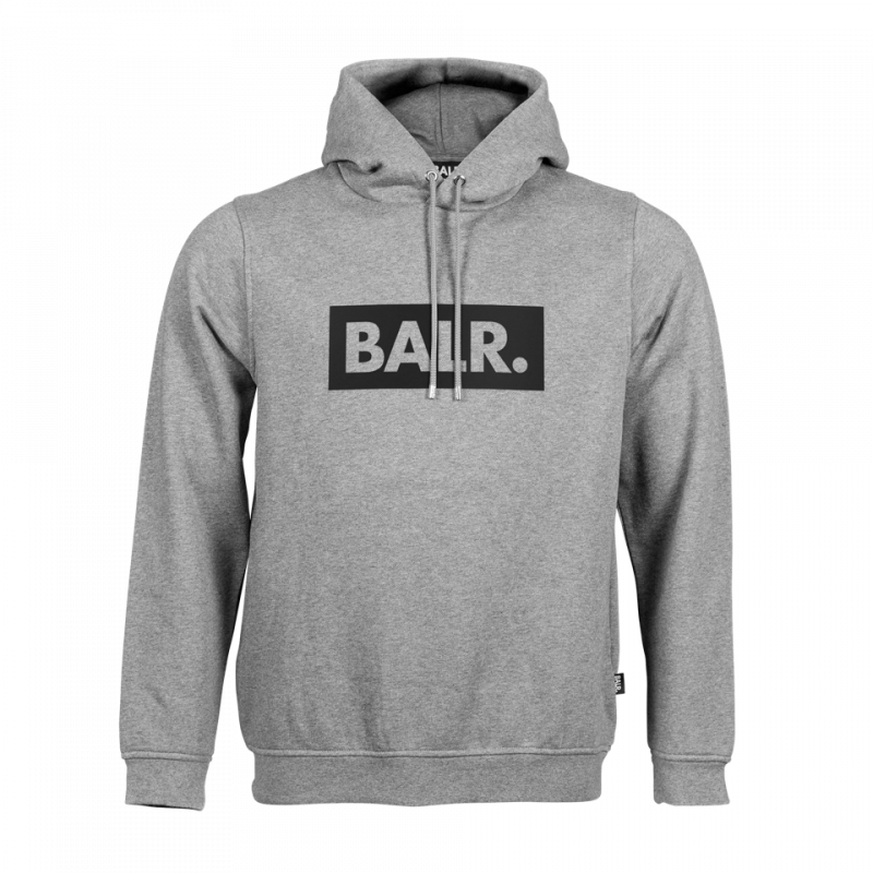 Grey Club Hoodie With Black Text Front Grey Club Hoodie With Black Text Front