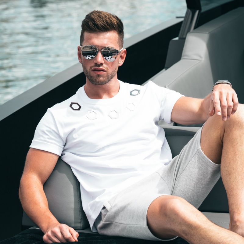 White Hexagon Shirt Lifestyle White Hexagon Shirt Lifestyle