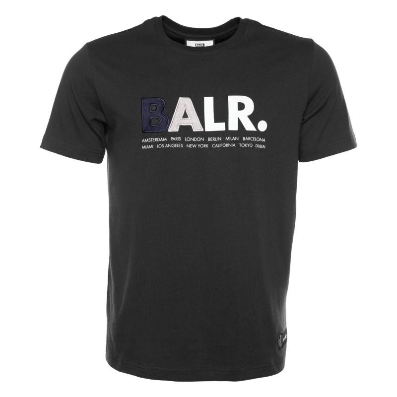 BALR. multi logo straight t-shirt Black | The Official BALR. website ...