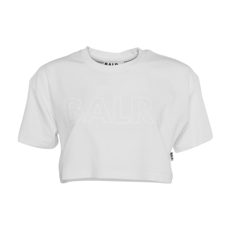 White Cropped Tee Front White Cropped Tee Front