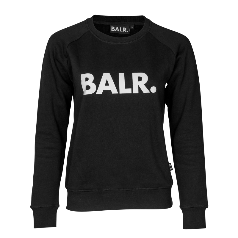 Voorkant Women Brand Crew Neck Zwart Voorkant Women Brand Crew Neck Zwart