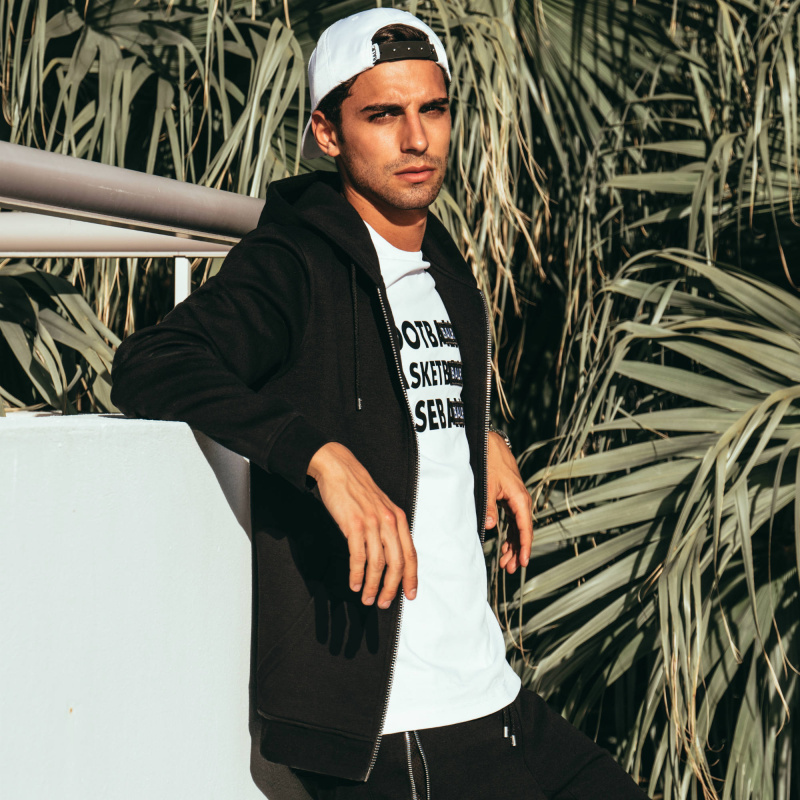 BALR. Q-Series Zipped Hoodie Black Lifestyle BALR. Q-Series Zipped Hoodie Black Lifestyle