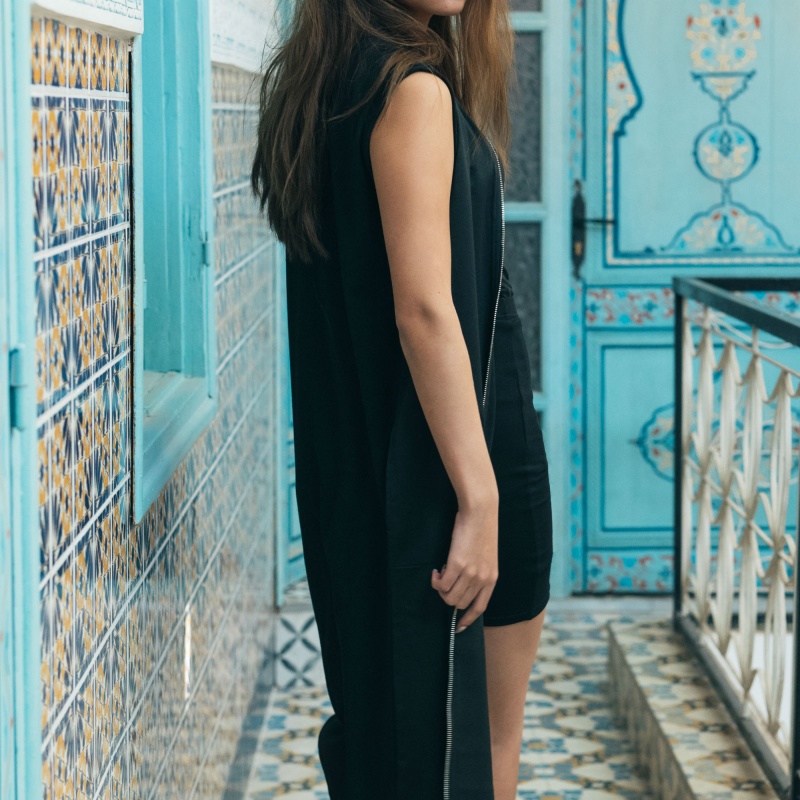 Black Zipped Dress Lifestyle Black Zipped Dress Lifestyle