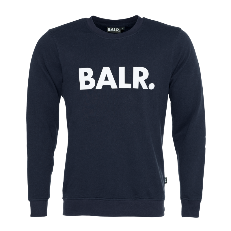 Balr Brand Crew Neck Sweater Navy Blue balr kopen in de aanbieding