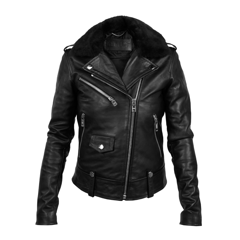 Women Leather Biker Jacket Front Women Leather Biker Jacket Front