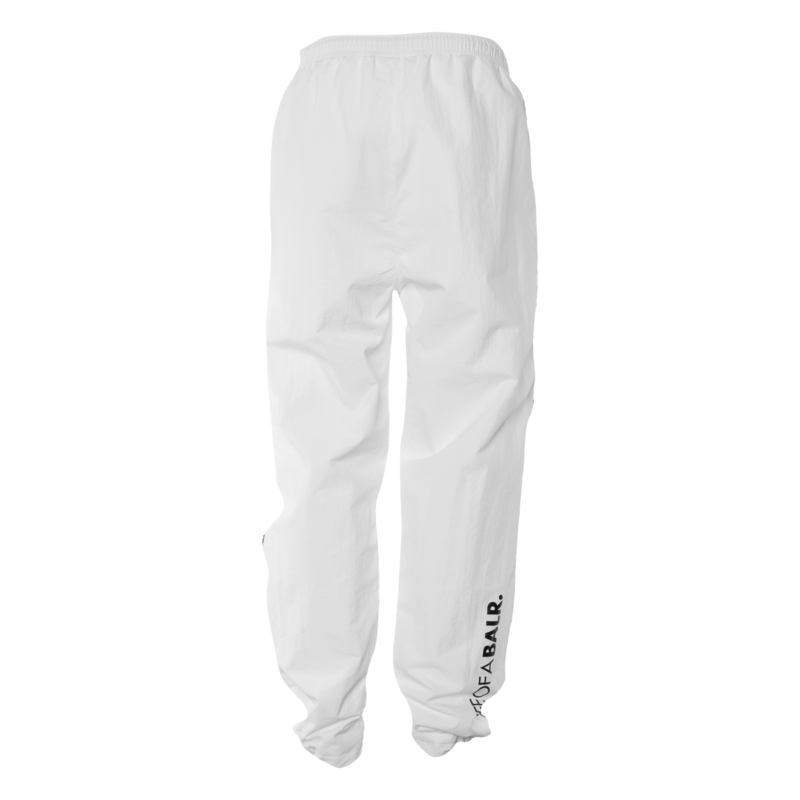 all white track pants