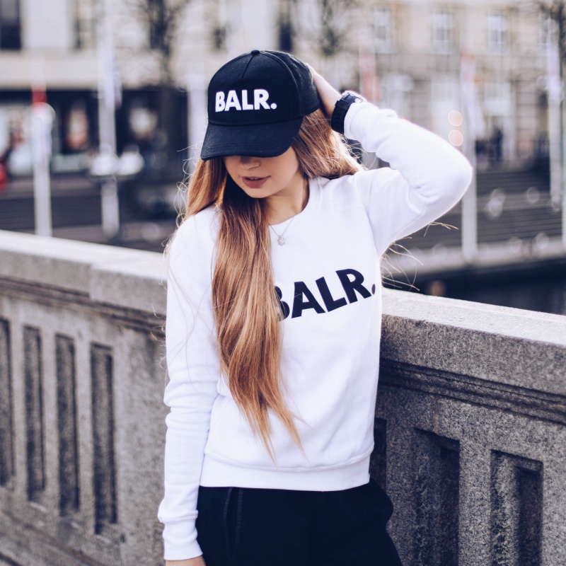 Levensstijl Women Brand Crew Neck Wit Levensstijl Women Brand Crew Neck Wit