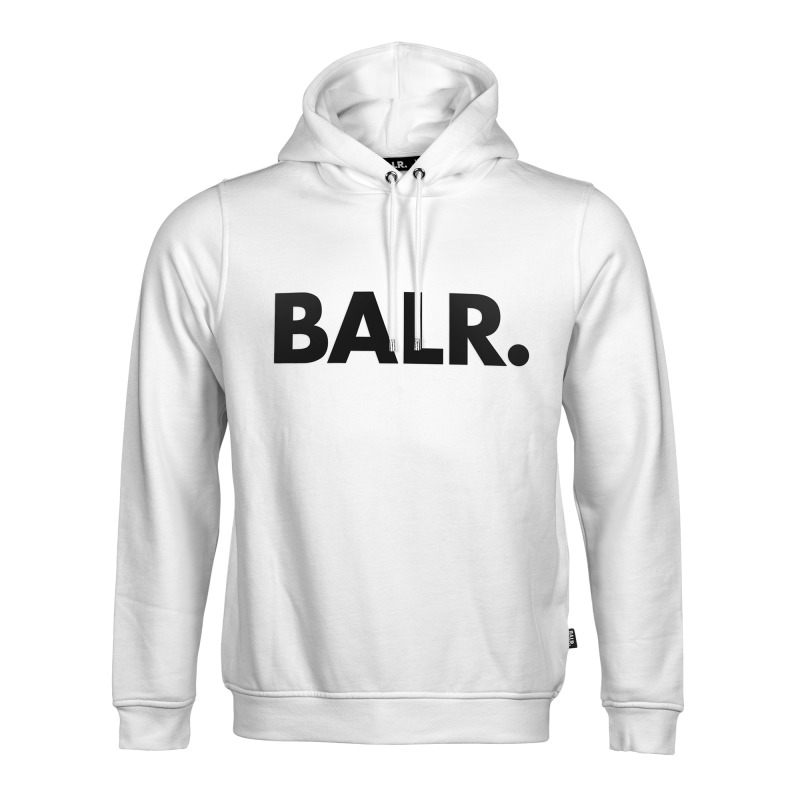 BALR. Brand Hoodie White Front BALR. Brand Hoodie White Front