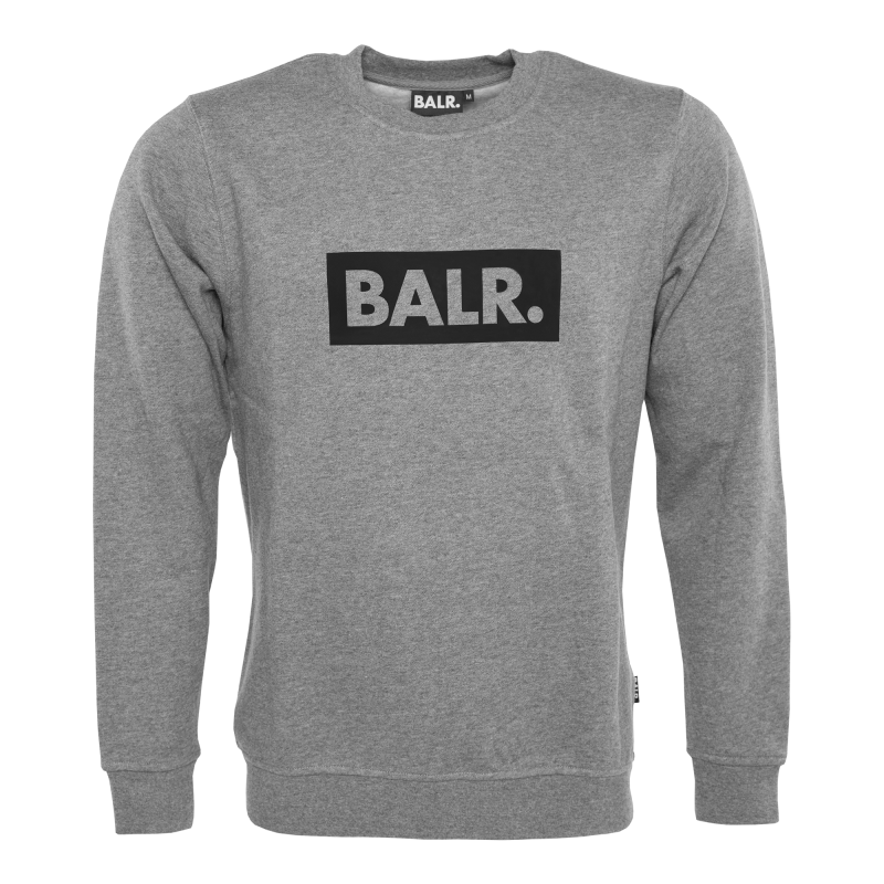 Voorkant BALR. Grey Crew Neck Club Sweater Voorkant BALR. Grey Crew Neck Club Sweater