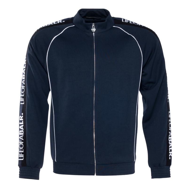 LOAB Webbing-Trimmed Jacket Navy Front LOAB Webbing-Trimmed Jacket Navy Front