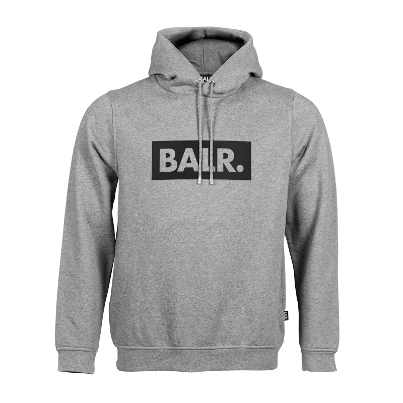 Grey Club Hoodie With Black Text Front Grey Club Hoodie With Black Text Front