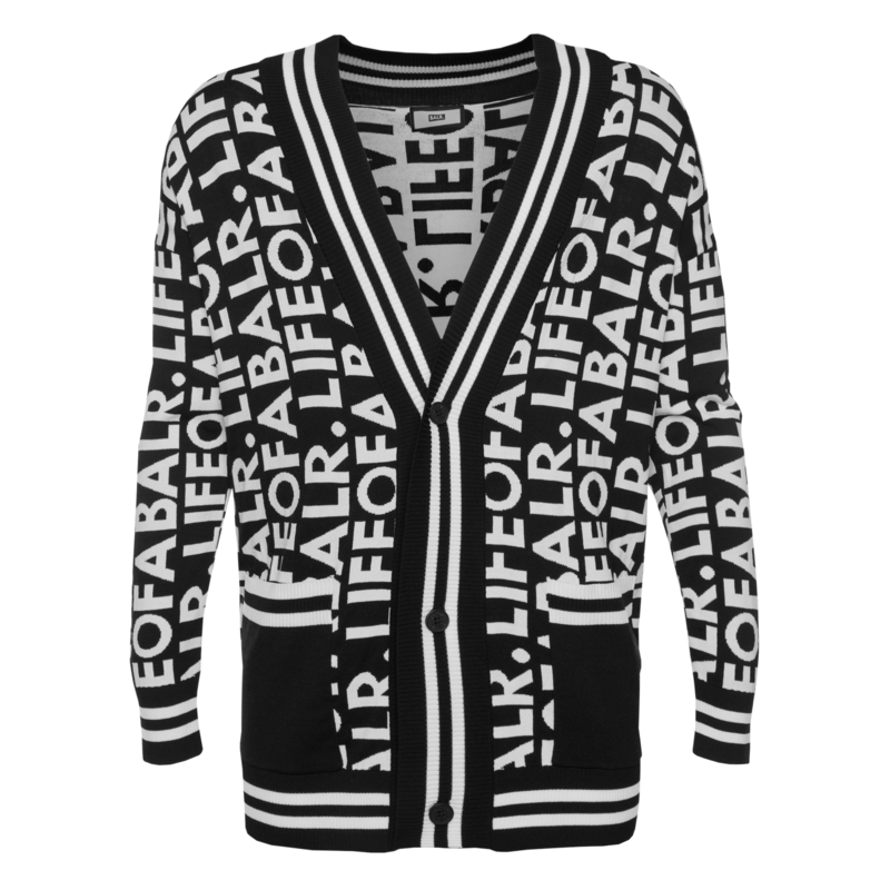 LOAB Graphic Straight Cardigan Zwart LOAB Graphic Straight Cardigan Zwart
