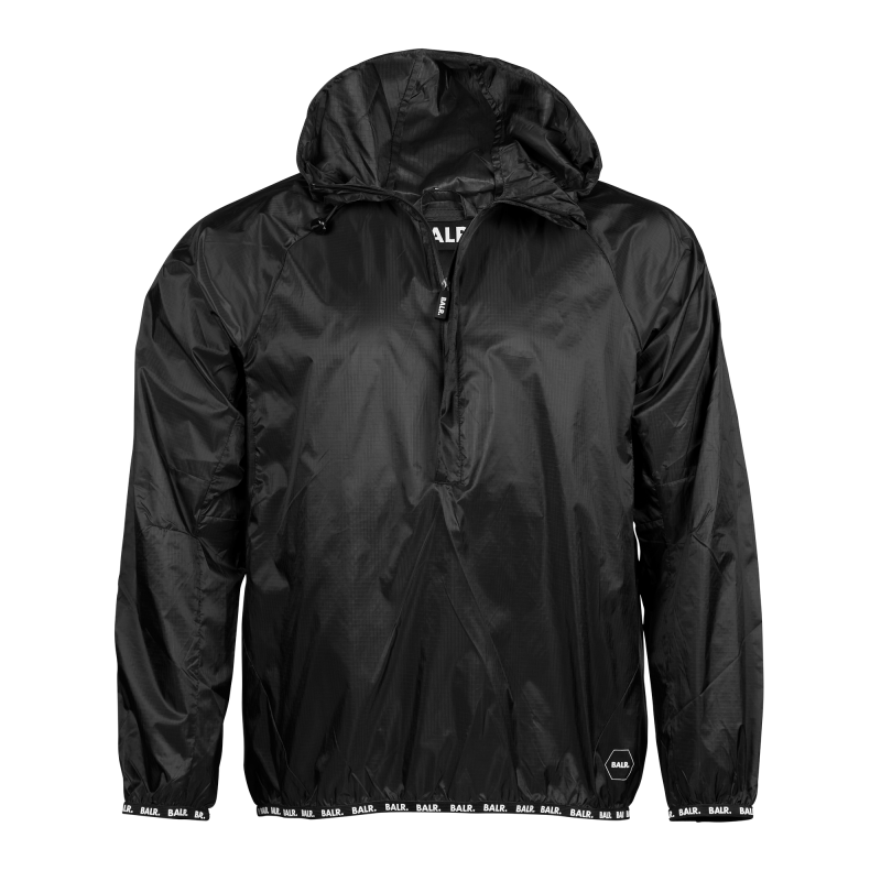 Nylon Windbreaker Black Front Nylon Windbreaker Black Front