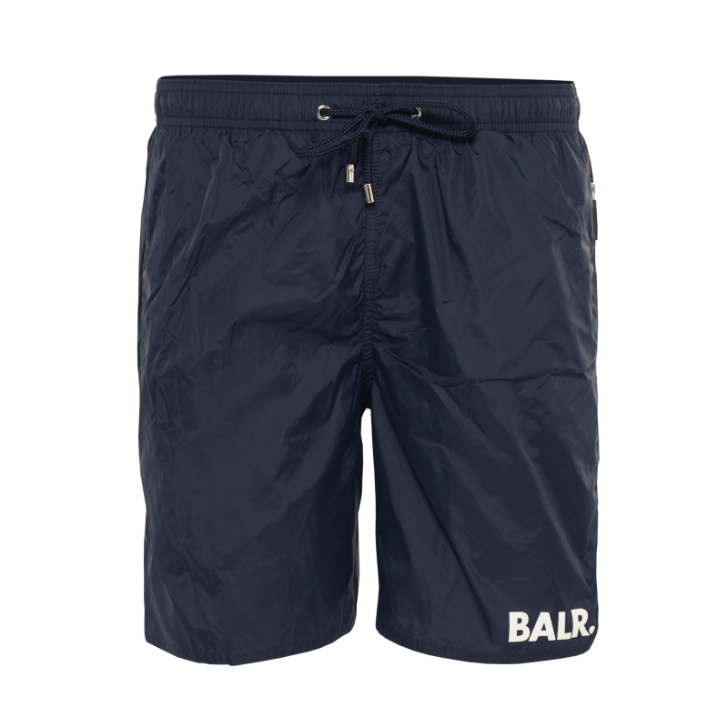 BALR. Mid-Length Swim Shorts Navy Front BALR. Mid-Length Swim Shorts Navy Front