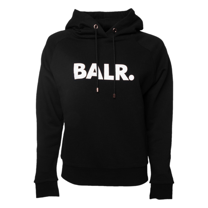 Brand Hoodie Women Black/Rose front Brand Hoodie Women Black/Rose front