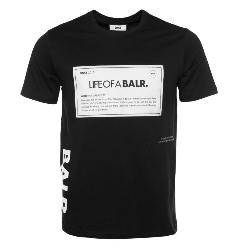 Balr Patch Straight T Shirt Black Sitio Web Oficial De Balr Wired For Greatness 5558