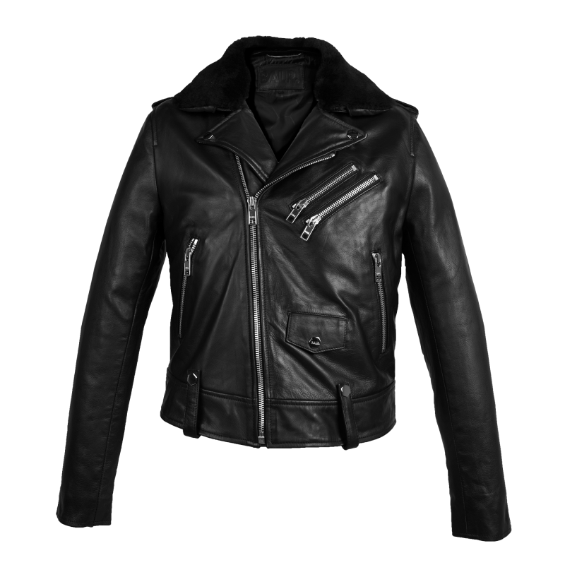 Leather Biker Jacket Front Leather Biker Jacket Front