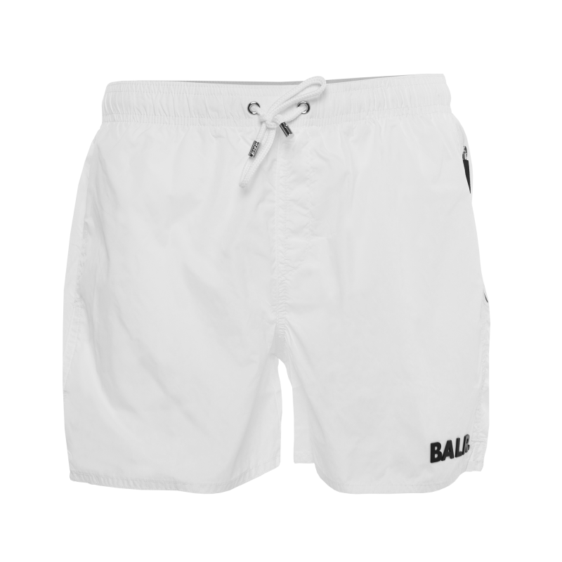 White Classic Swim Shorts Front White Classic Swim Shorts Front