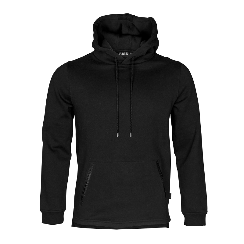 Black Pocket Hoodie Front Black Pocket Hoodie Front