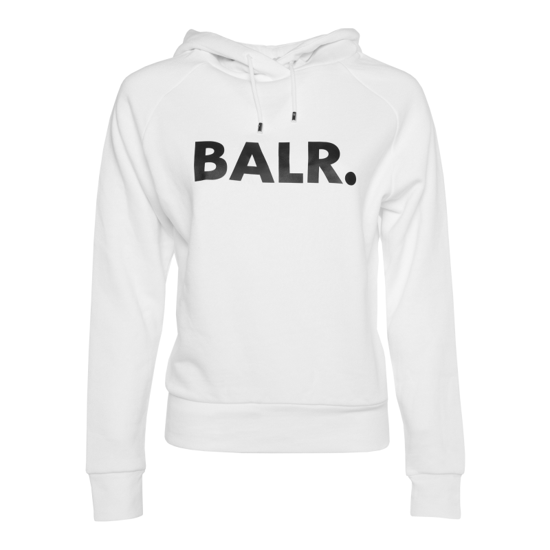Women Brand Hoodie White | The Official BALR. website. Wired for Greatness.