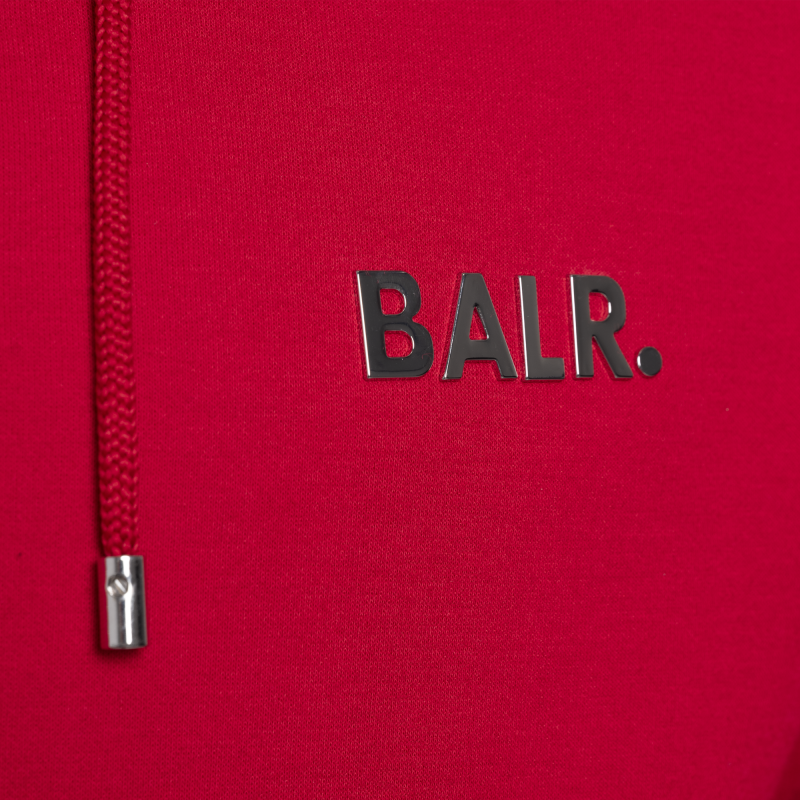 BALR. (BALR.)RED Q-Series Zipped Hoodie Red Detail 3 BALR. (BALR.)RED Q-Series Zipped Hoodie Red Detail 3