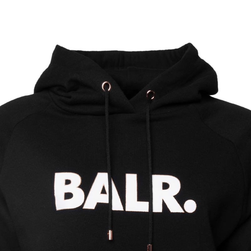 Brand Hoodie Women Black/Rose detail neck Brand Hoodie Women Black/Rose detail neck