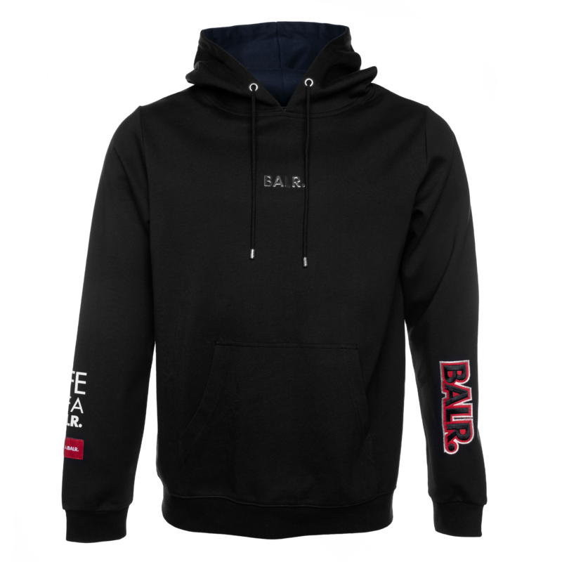 BALR. embroidered straight hoodie Black | The Official BALR. website ...