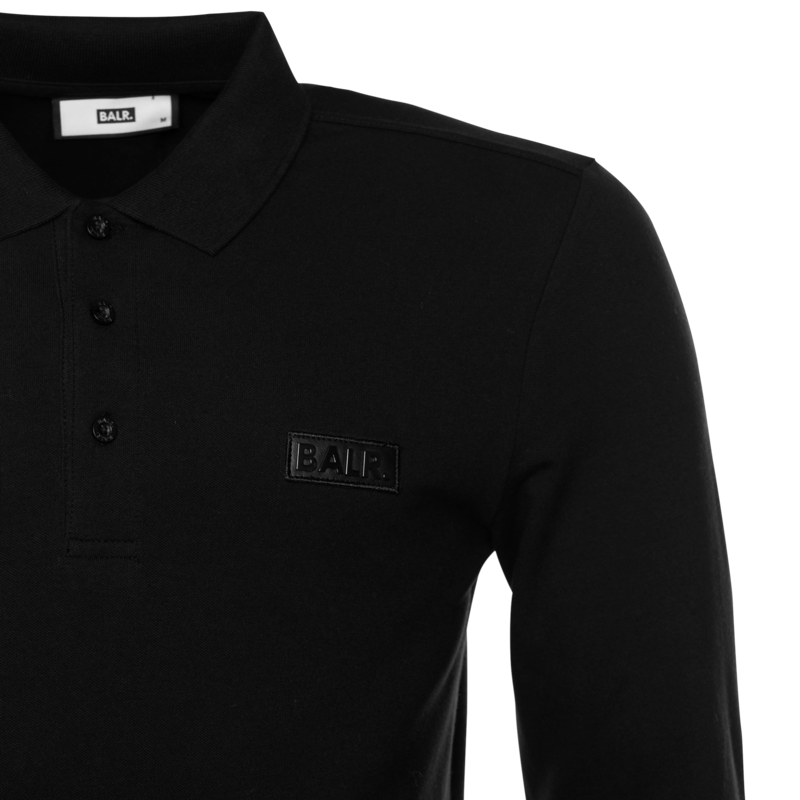 Gun Metal Badge Longsleeve Polo Black Detail Gun Metal Badge Longsleeve Polo Black Detail