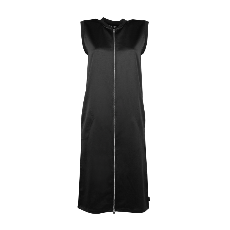 Black Zipped Dress Front Black Zipped Dress Front