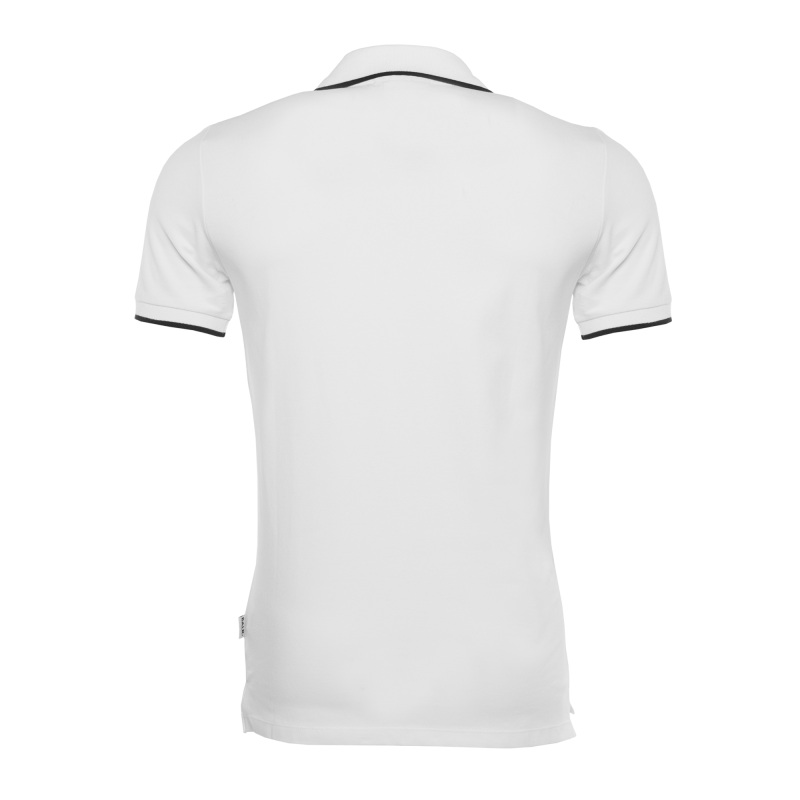 BALR. Brand Metal Logo Polo Shirt White Back BALR. Brand Metal Logo Polo Shirt White Back