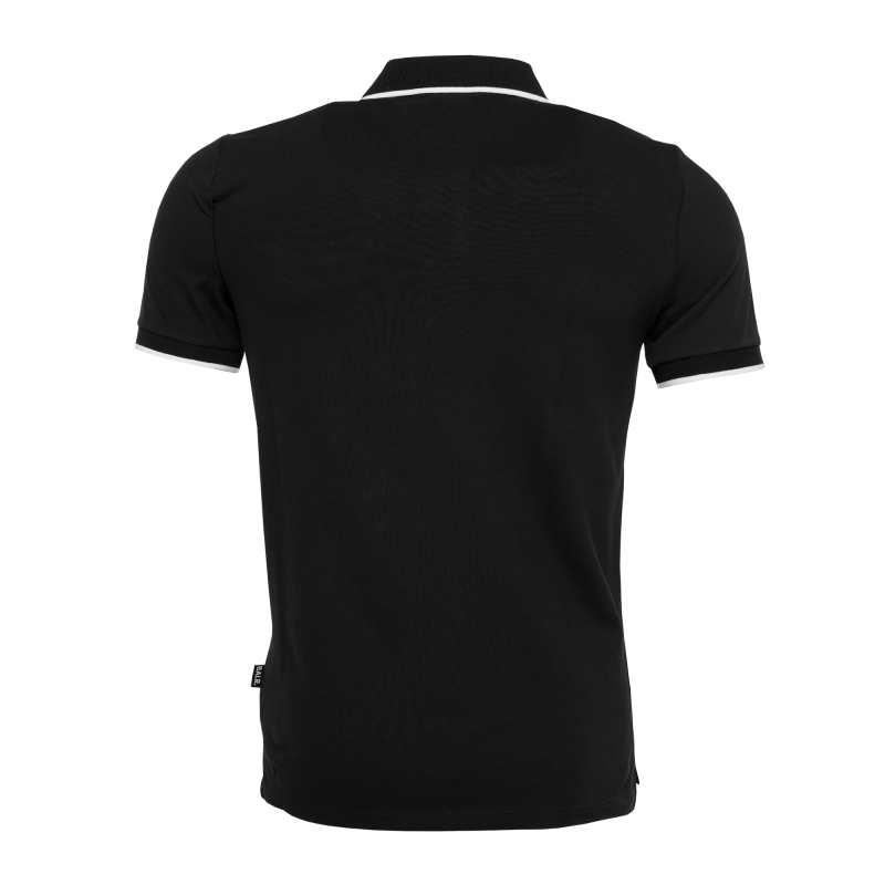 BALR. Brand Metal Logo Polo Shirt Black Back BALR. Brand Metal Logo Polo Shirt Black Back