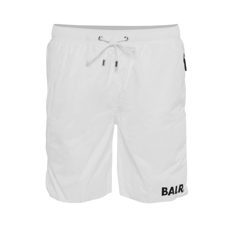 BALR. Mid-Length Swim Shorts White Front BALR. Mid-Length Swim Shorts White Front