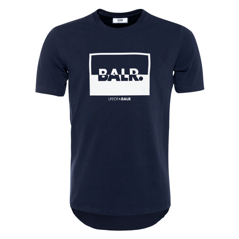 Balr Contrasting Logo T Shirt Navy balr kopen in de aanbieding
